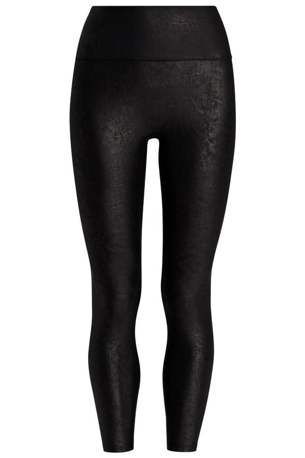 MAXIME CROP LEGGINGS - FAUX LEATHER