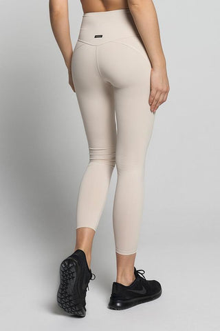 SWIRL CROP LEGGINGS - IVORY