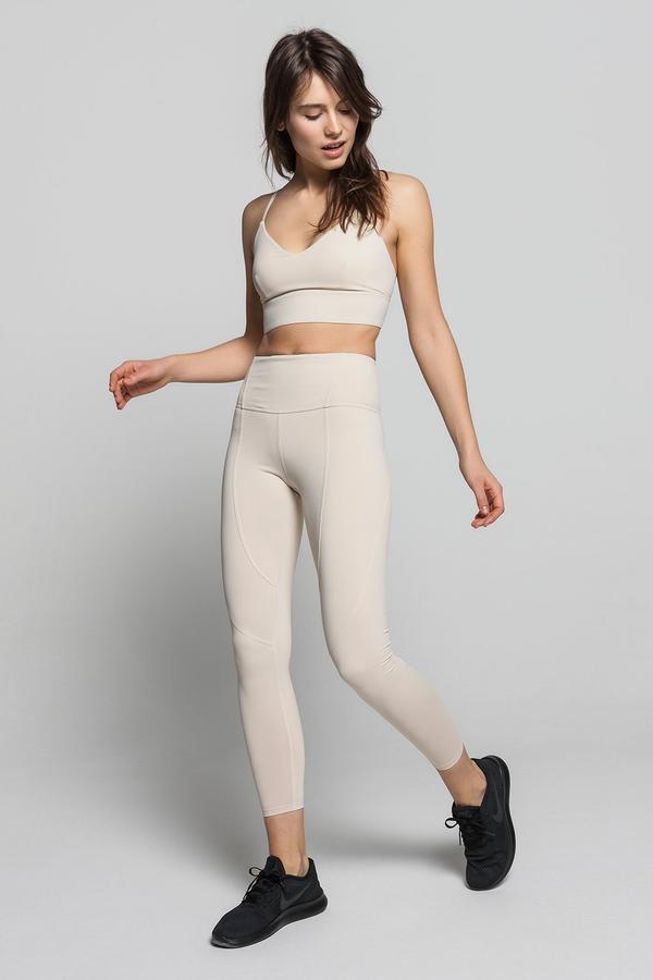 SWIRL CROP LEGGINGS - IVORY