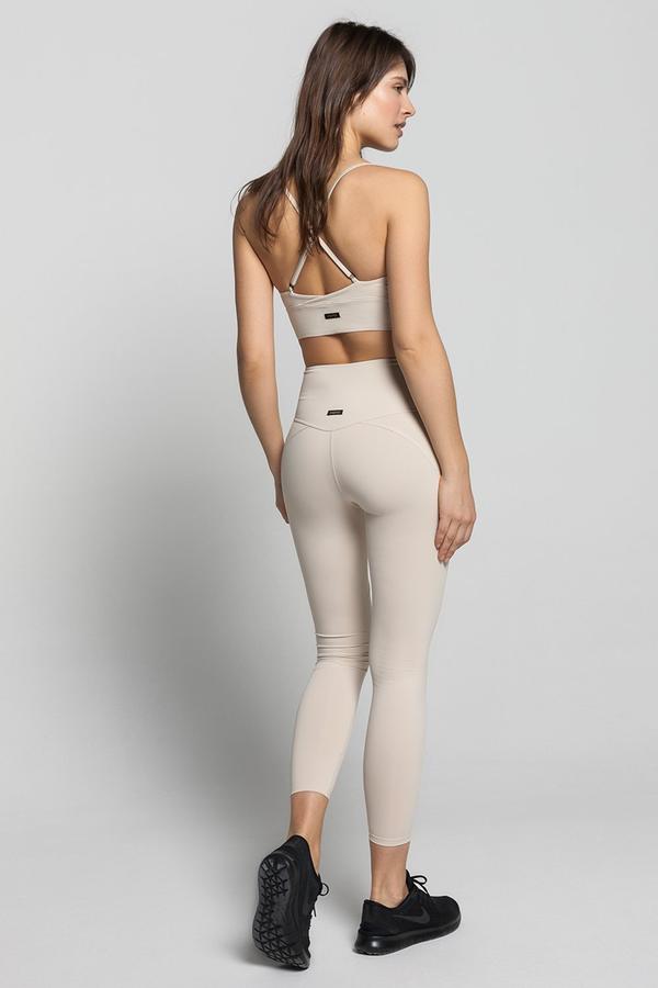 SWIRL CROP LEGGINGS - IVORY