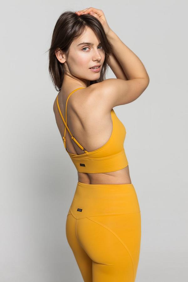 SWIRL CROP LEGGINGS - MANGO