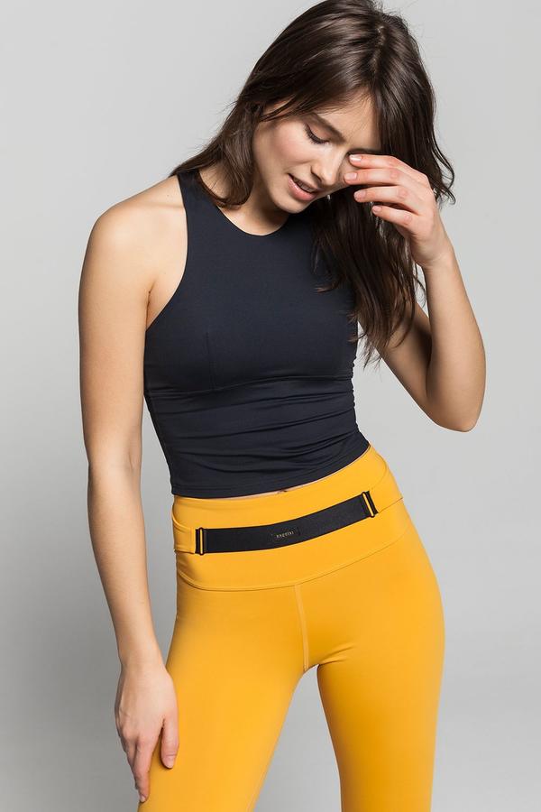 VANITY TANK WITH BUILT-IN BRA - BLACK