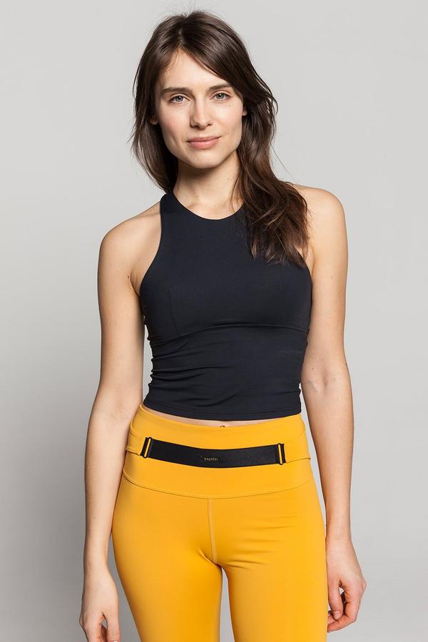 VANITY TANK WITH BUILT-IN BRA - BLACK