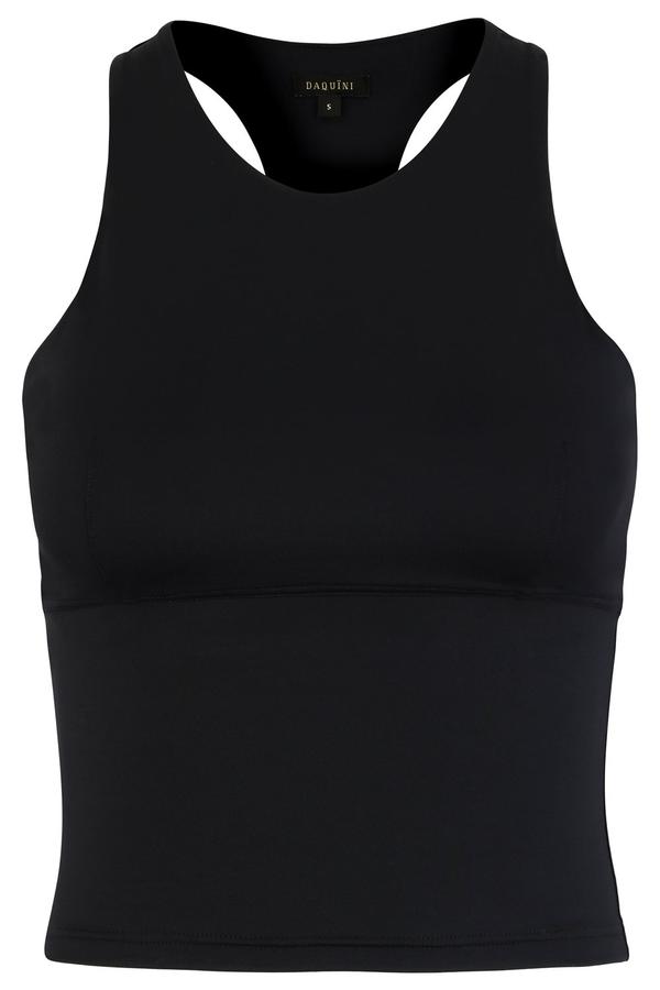 VANITY TANK WITH BUILT-IN BRA - BLACK