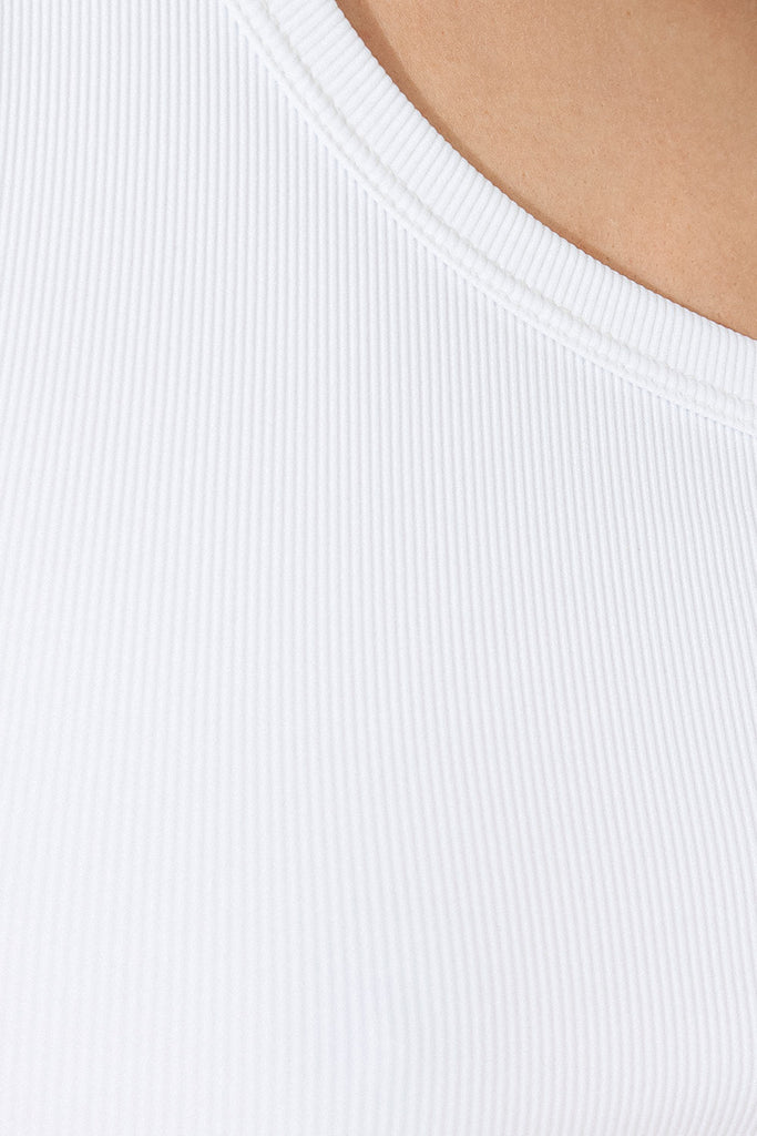 AXEL RIBBED TANK TOP - WHITE