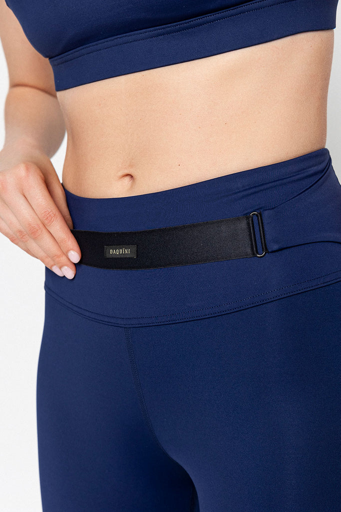 SKYE CROP LEGGINGS - NAVY BLUE