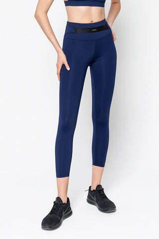 SKYE CROP LEGGINGS - NAVY BLUE